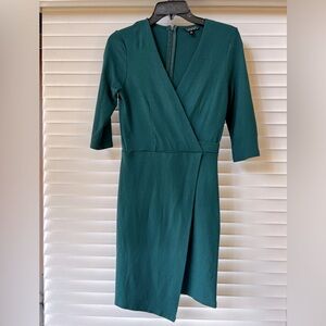 Top shop emerald green dress fitted dress size 6